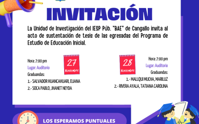 Acto de Sustentación de Tesis – Programa de Educación Inicial