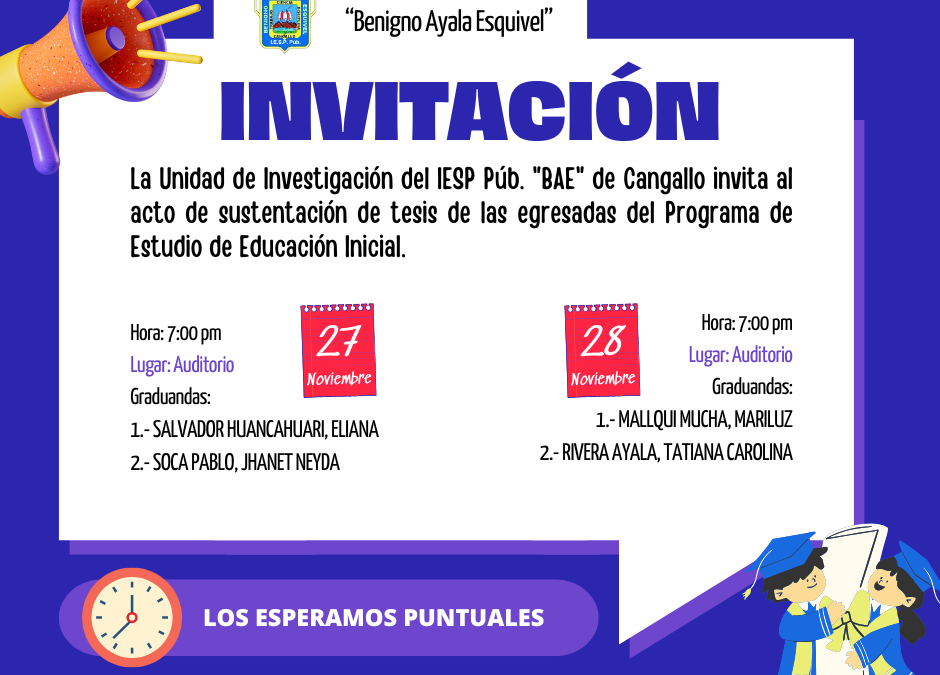 Acto de Sustentación de Tesis – Programa de Educación Inicial